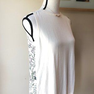 Loft Floral Mixed Sweater Tank Tee Shirt T Top XS